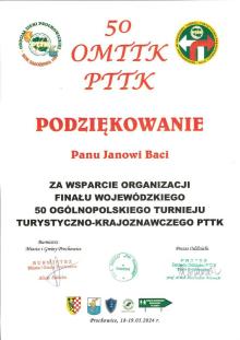 Finał 50. Ogólnopolskiego Młodzieżowego Turnieju Turystyczno-Krajoznawczego Województwa Dolnośląskiego w Prochowicach.